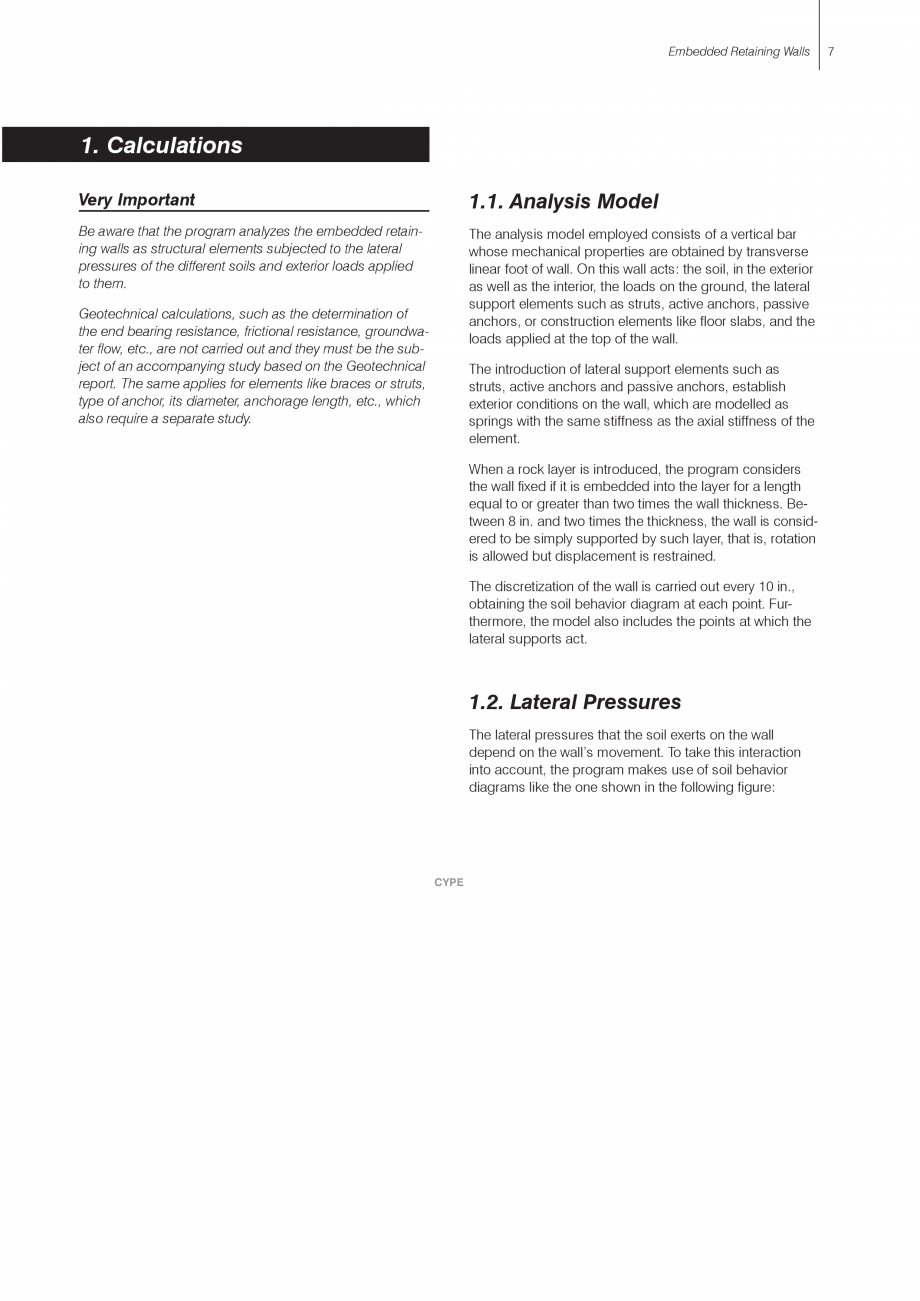 Pagina 7 - Ziduri de sprijin - Manual de utilizare CYPE Instructiuni montaj, utilizare Engleza ........