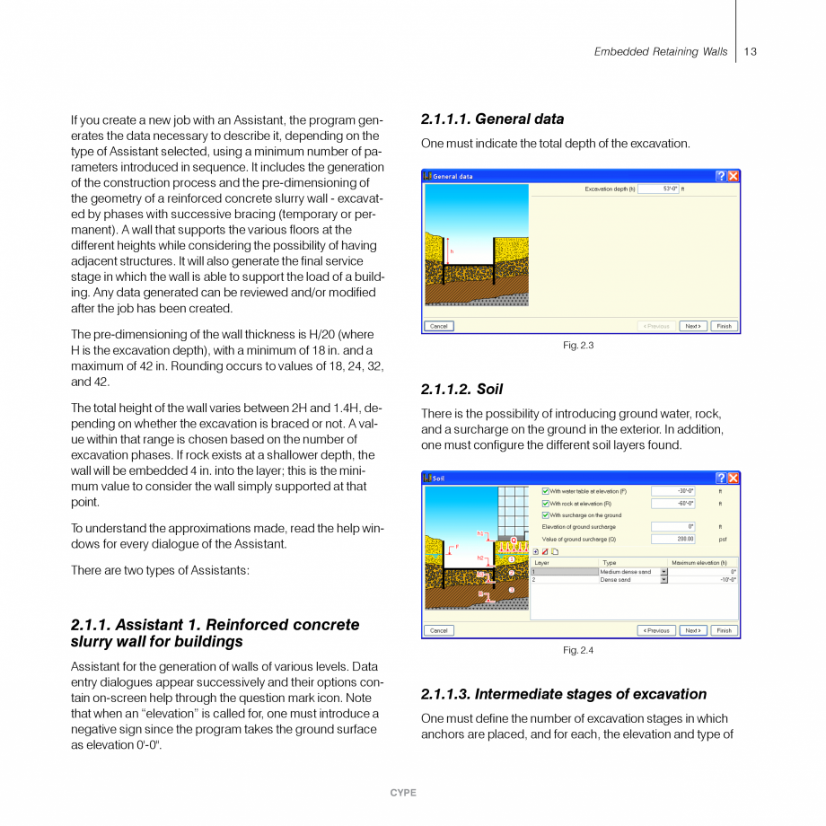 Pagina 13 - Ziduri de sprijin - Manual de utilizare CYPE Instructiuni montaj, utilizare Engleza ...