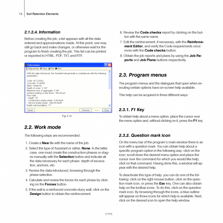 Pagina 16 - Ziduri de sprijin - Manual de utilizare CYPE Instructiuni montaj, utilizare Engleza ined...