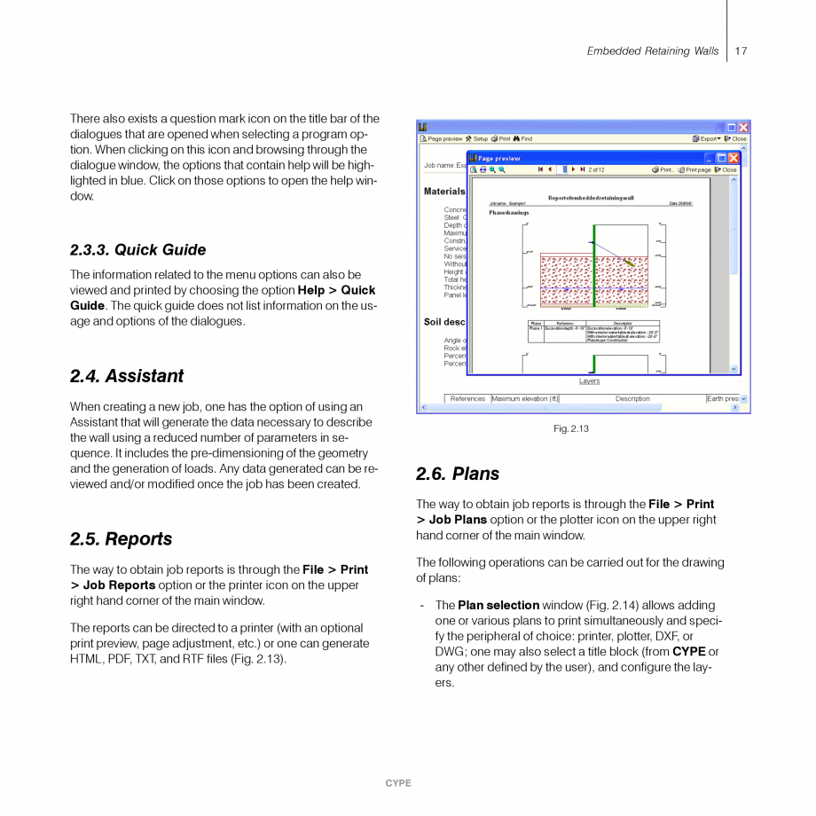 Pagina 17-Ziduri de sprijin - Manual de utilizare CYPE Instructiuni montaj, utilizare Engleza ction of the...