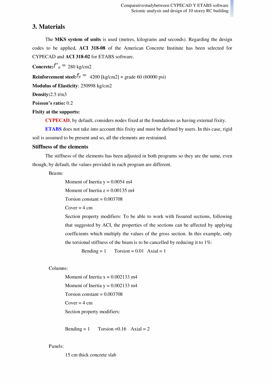Pagina 3 - Studiu comparativ Cypecad vs. Etabs - Analiza seismica si design-ul unei cladiri cu 10...