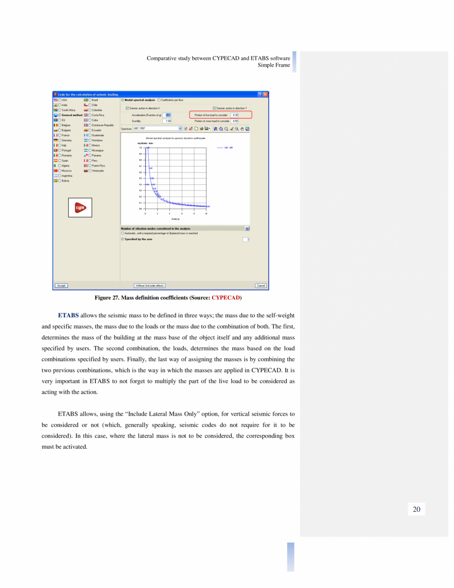 Pagina 20-Studiu comparativ Cypecad vs. Etabs CYPE Catalog, brosura Engleza s and modal
vibration forms, and...