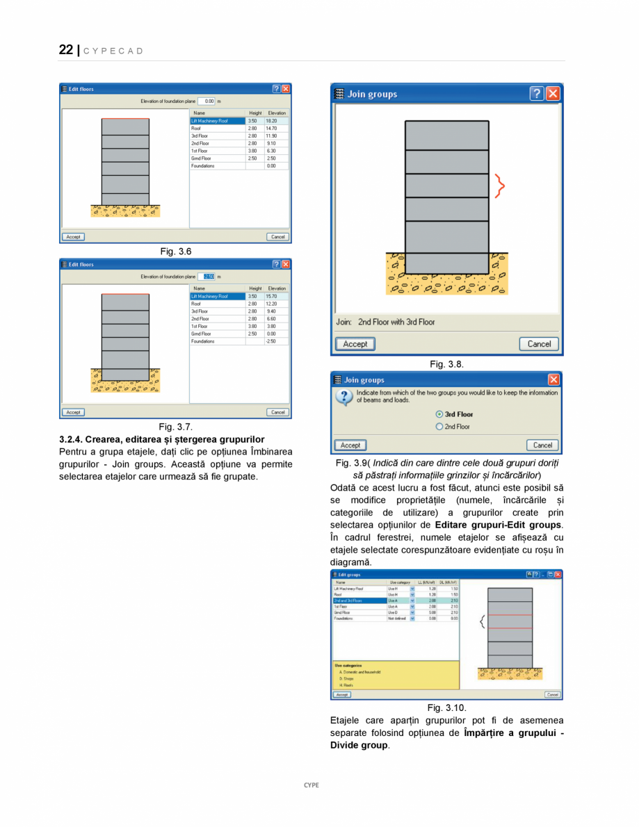 Pagina 22-Manual de utilizare CYPE CAD CYPE CYPECAD Instructiuni montaj, utilizare Romana cție și cele ale...