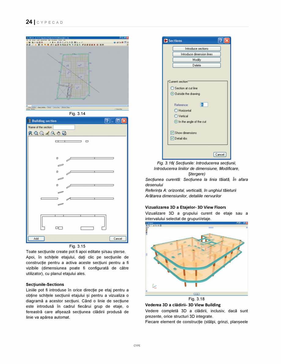Pagina 24-Manual de utilizare CYPE CAD CYPE CYPECAD Instructiuni montaj, utilizare Romana orice alte date...