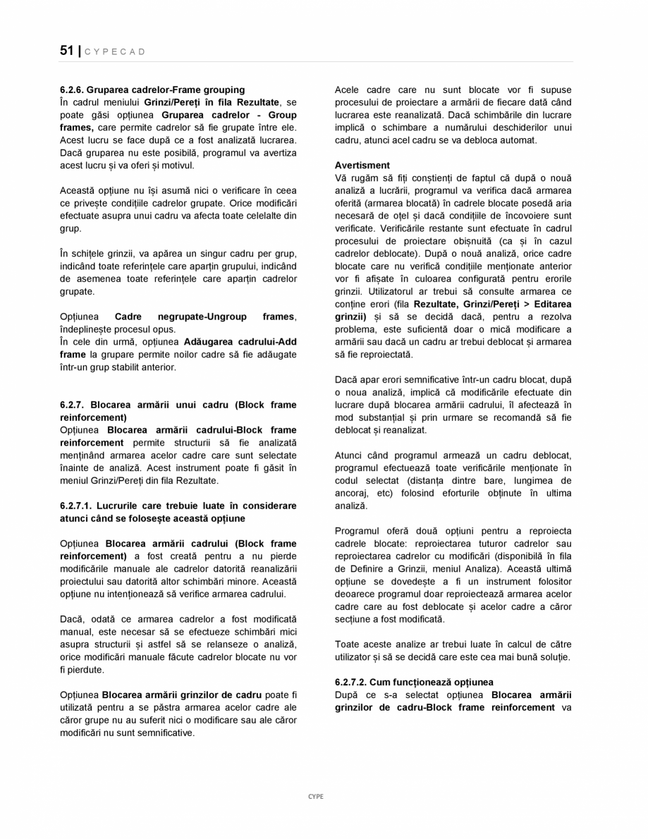 Pagina 51-Manual de utilizare CYPE CAD CYPE CYPECAD Instructiuni montaj, utilizare Romana de...