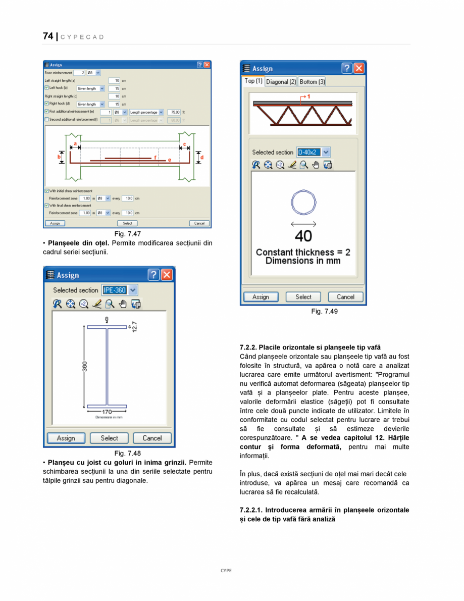 Pagina 74-Manual de utilizare CYPE CAD CYPE CYPECAD Instructiuni montaj, utilizare Romana 
Seriei-Series...