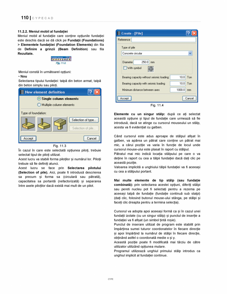 Pagina 110-Manual de utilizare CYPE CAD CYPE CYPECAD Instructiuni montaj, utilizare Romana n raport cu...