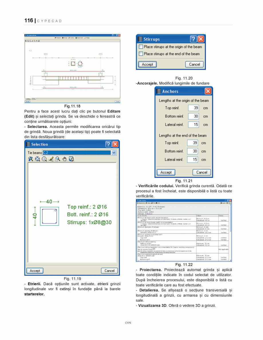 Pagina 116-Manual de utilizare CYPE CAD CYPE CYPECAD Instructiuni montaj, utilizare Romana  și lungimea de...