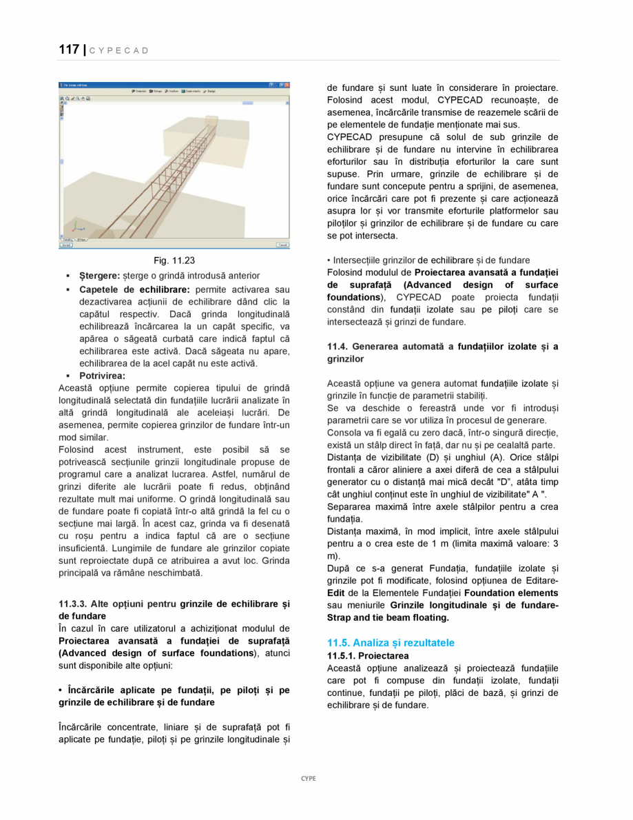 Pagina 117-Manual de utilizare CYPE CAD CYPE CYPECAD Instructiuni montaj, utilizare Romana i în elevație,...