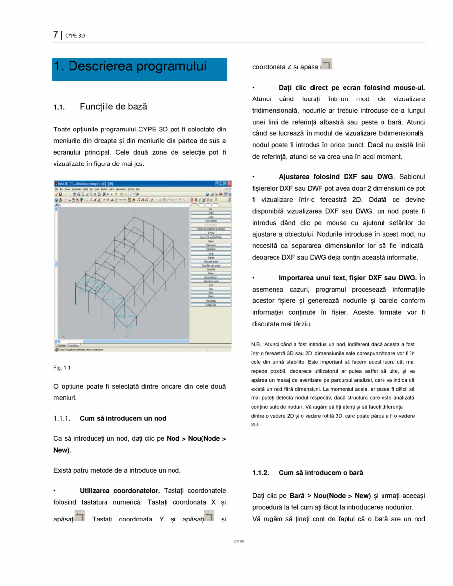 Pagina 7-Manual de utilizare CYPE 3D CYPE Instructiuni montaj, utilizare Romana  vizualizare bidimensională,...