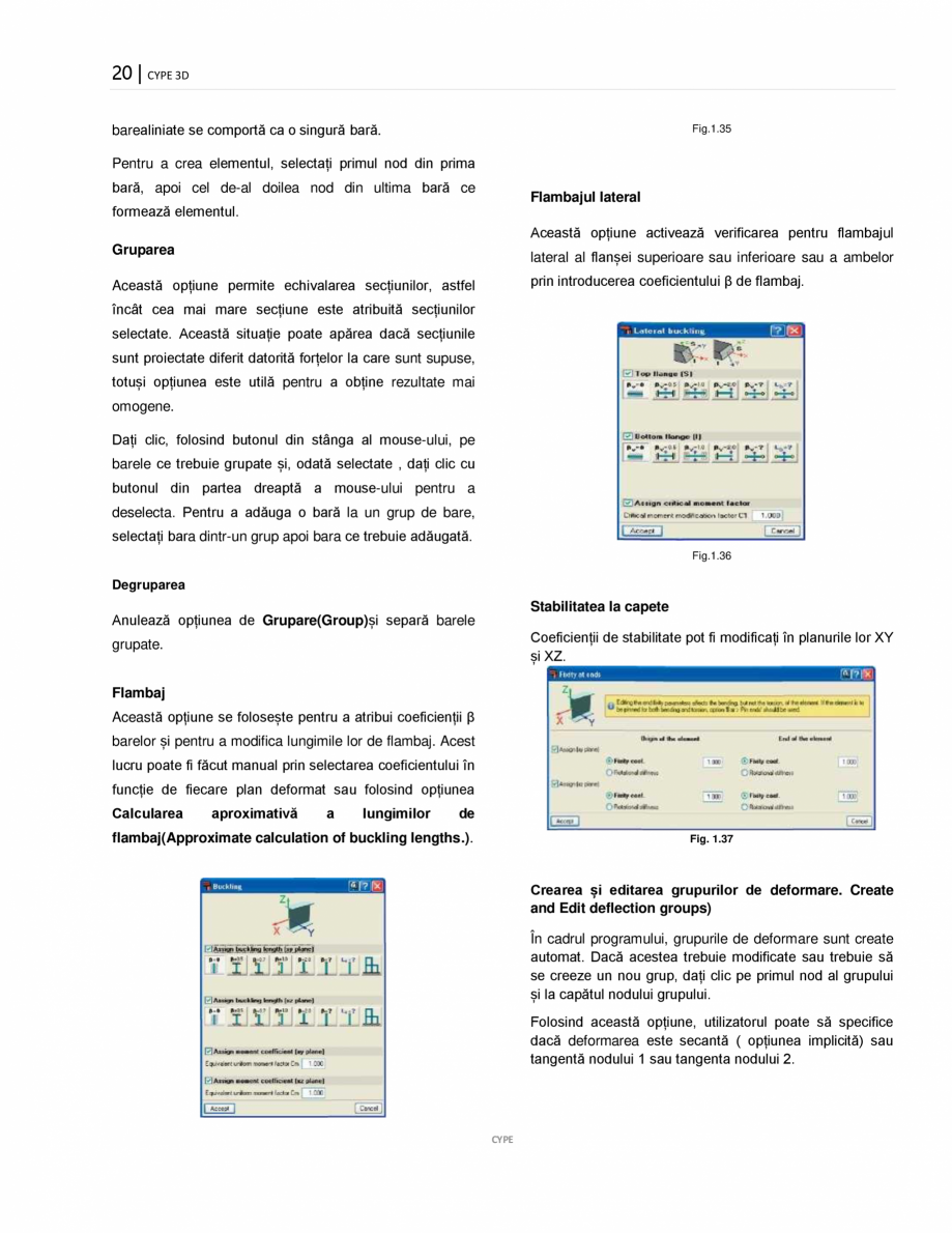 Pagina 20-Manual de utilizare CYPE 3D CYPE Instructiuni montaj, utilizare Romana până la secțiune și poate...
