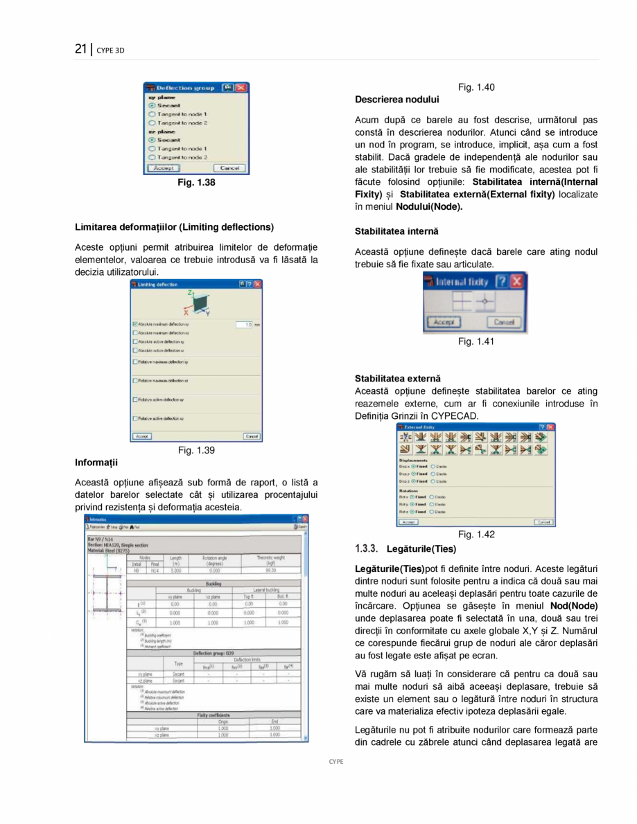 Pagina 21-Manual de utilizare CYPE 3D CYPE Instructiuni montaj, utilizare Romana  în analiza
structurală...
