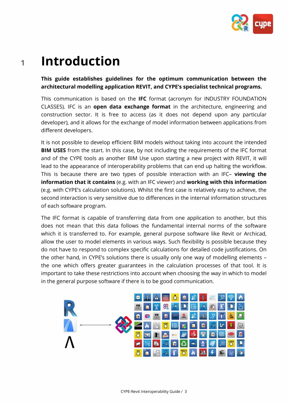 Pagina 3-Ghid de interoperabilitate CYPE - REVIT CYPE Catalog, brosura Engleza se and survey points ............