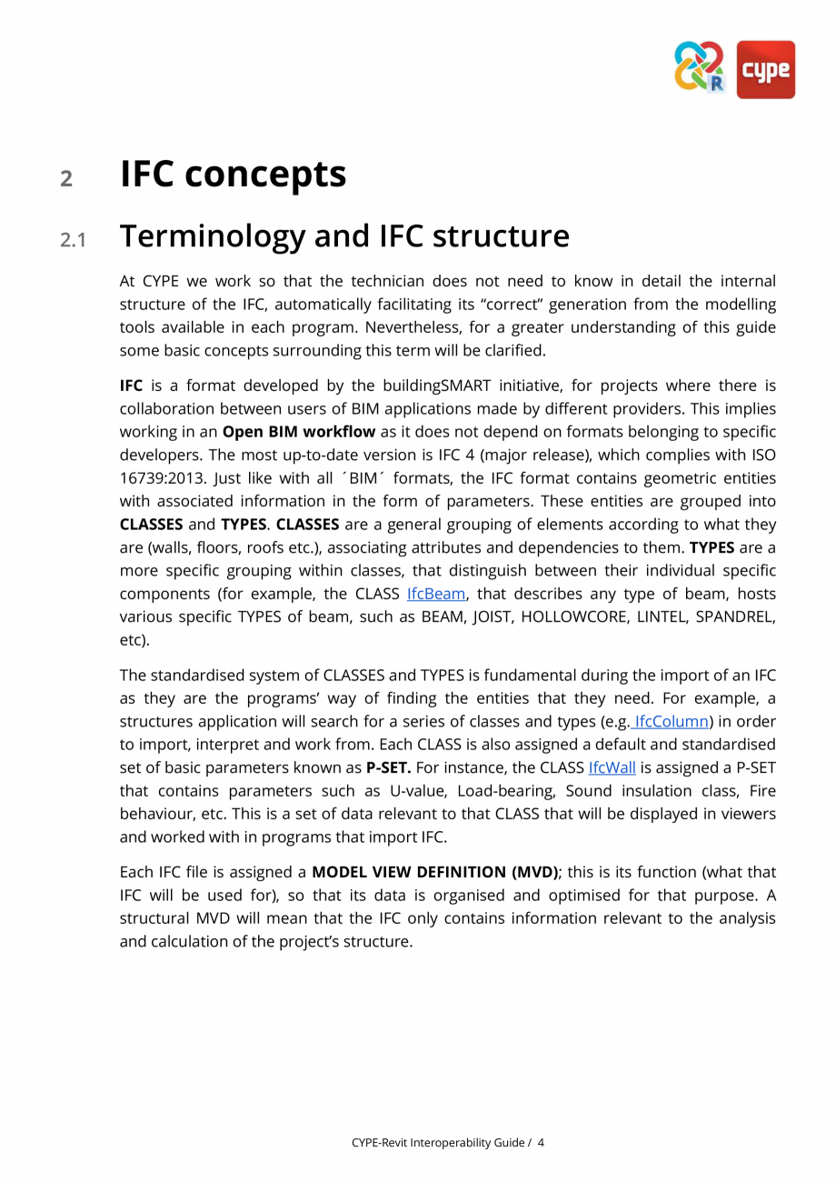 Pagina 4-Ghid de interoperabilitate CYPE - REVIT CYPE Catalog, brosura Engleza .................................