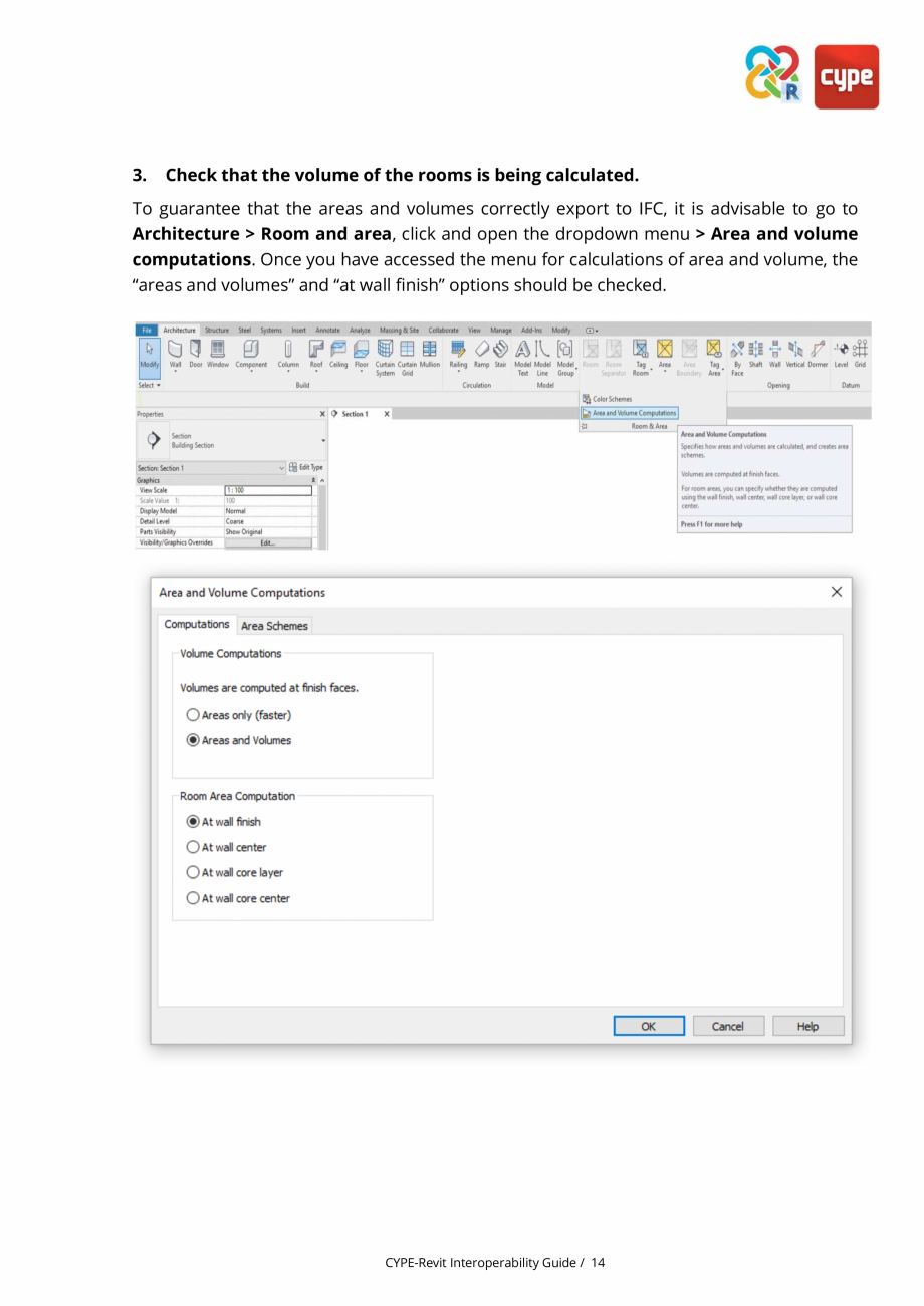 Pagina 14-Ghid de interoperabilitate CYPE - REVIT CYPE Catalog, brosura Engleza s IFC exporter, developed by...