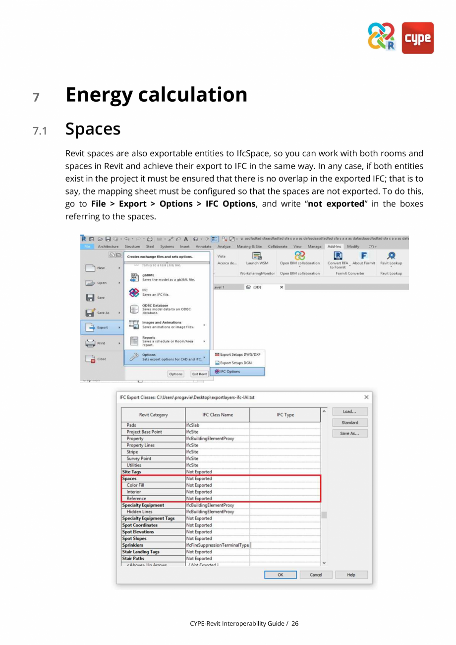 Pagina 26-Ghid de interoperabilitate CYPE - REVIT CYPE Catalog, brosura Engleza  on Modify > Link >
Bind.
The ...