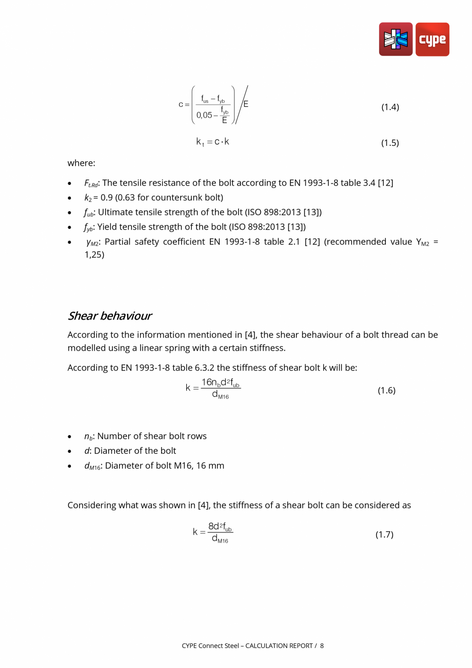 Pagina 8-Aplicatie CYPE pentru imbinari complexe CYPE CYPE Connect Steel Fisa tehnica Engleza d of the...