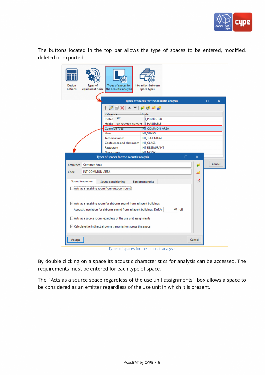 Pagina 6-AcouBAT by CYPE - Manual de utilizare CYPE Instructiuni montaj, utilizare Engleza  ´Acoubat...