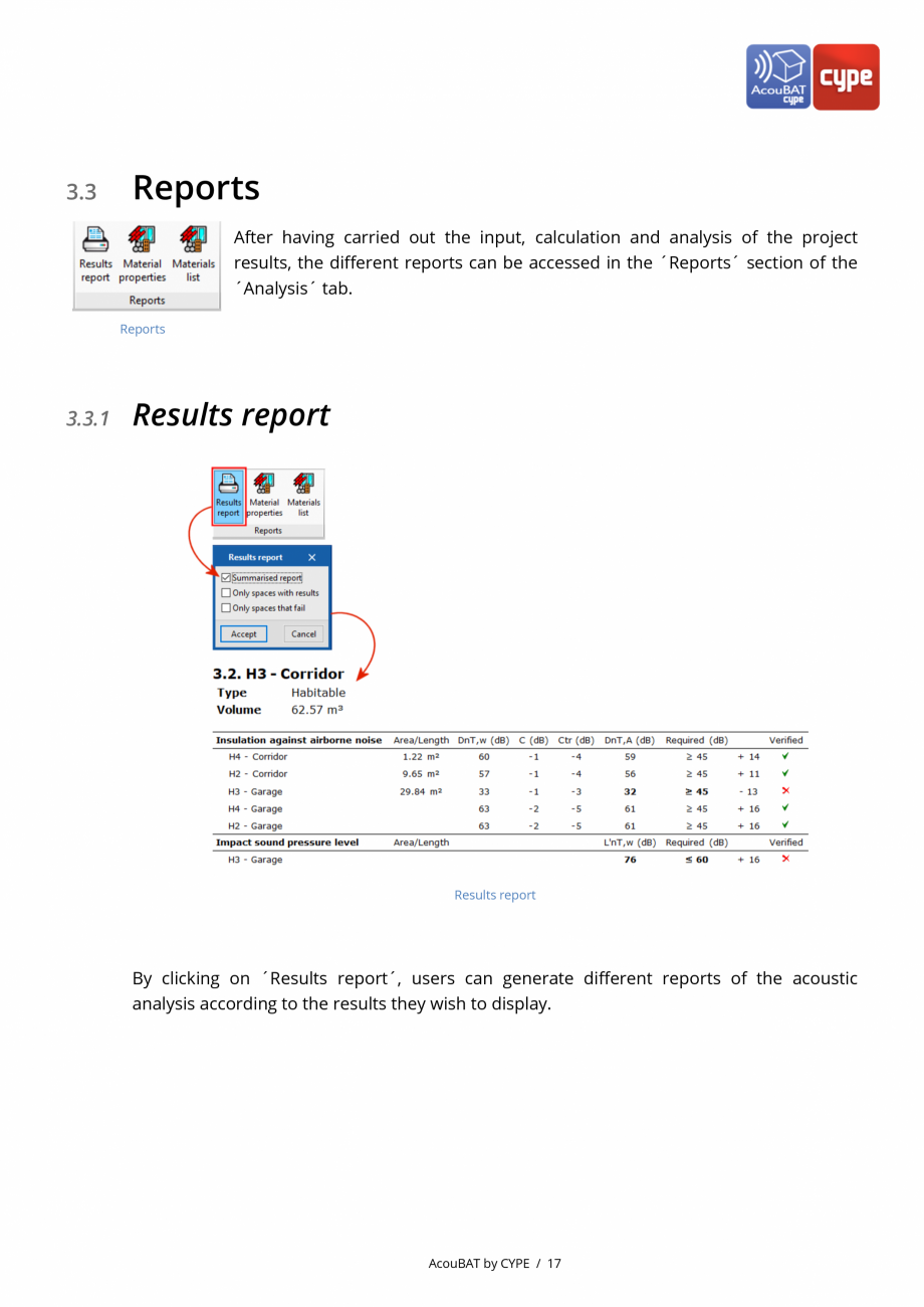 Pagina 17-AcouBAT by CYPE - Manual de utilizare CYPE Instructiuni montaj, utilizare Engleza 