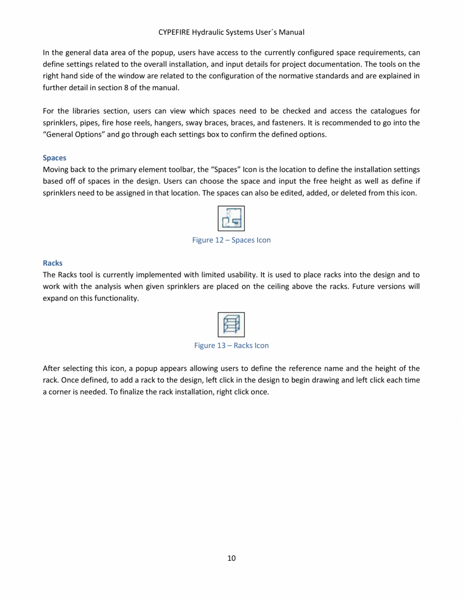 Pagina 12-CYPEFIRE Hydraulic Systems - Manual de utilizare CYPE Instructiuni montaj, utilizare Engleza...