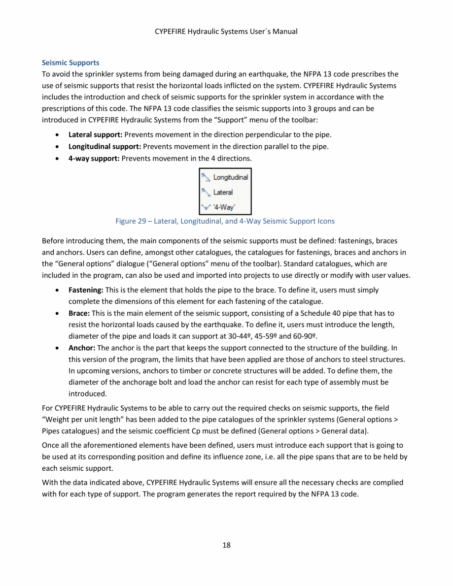 Pagina 20-CYPEFIRE Hydraulic Systems - Manual de utilizare CYPE Instructiuni montaj, utilizare Engleza ty of a...