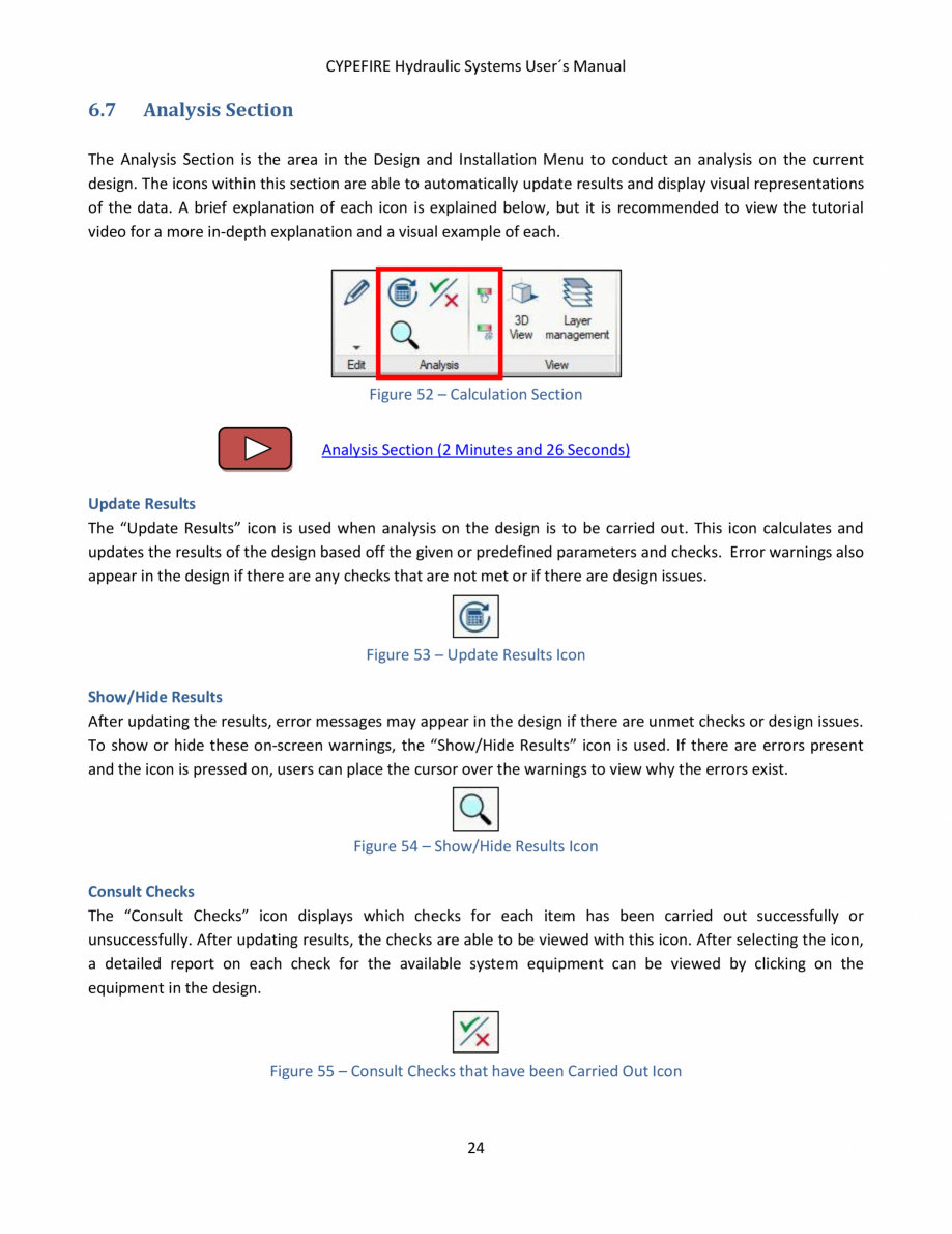 Pagina 26-CYPEFIRE Hydraulic Systems - Manual de utilizare CYPE Instructiuni montaj, utilizare Engleza e. The ...