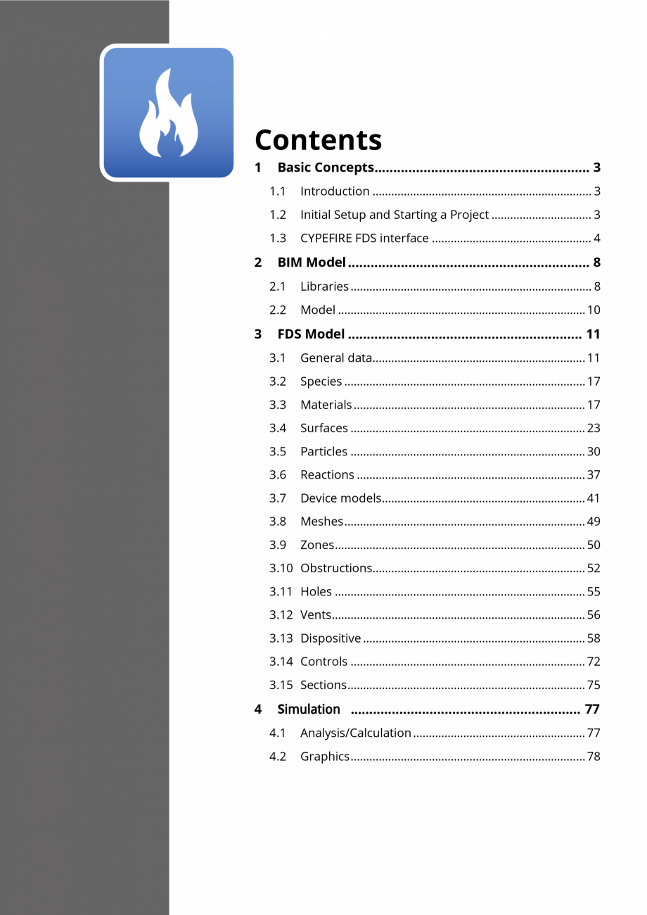 Pagina 2-CYPEFIRE FDS - Manual de utilizare CYPE Instructiuni montaj, utilizare Engleza ........................