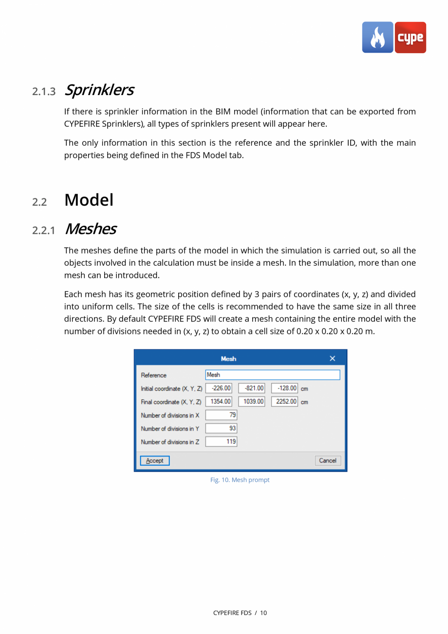 Pagina 9-CYPEFIRE FDS - Manual de utilizare CYPE Instructiuni montaj, utilizare Engleza e we find the...