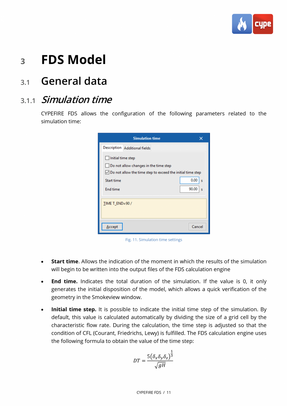 Pagina 10-CYPEFIRE FDS - Manual de utilizare CYPE Instructiuni montaj, utilizare Engleza odel tab)
- Thickness...