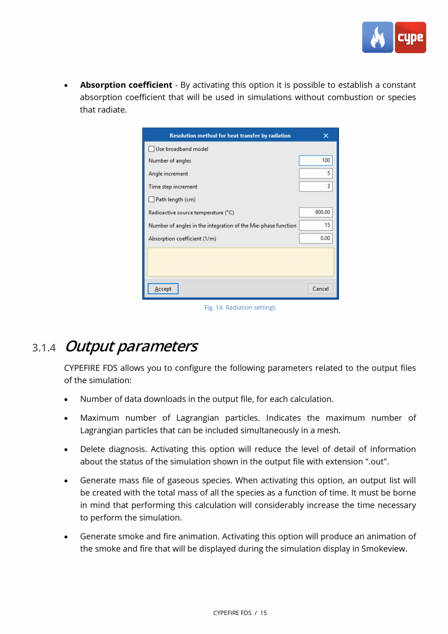 Pagina 14-CYPEFIRE FDS - Manual de utilizare CYPE Instructiuni montaj, utilizare Engleza eport an infinite...