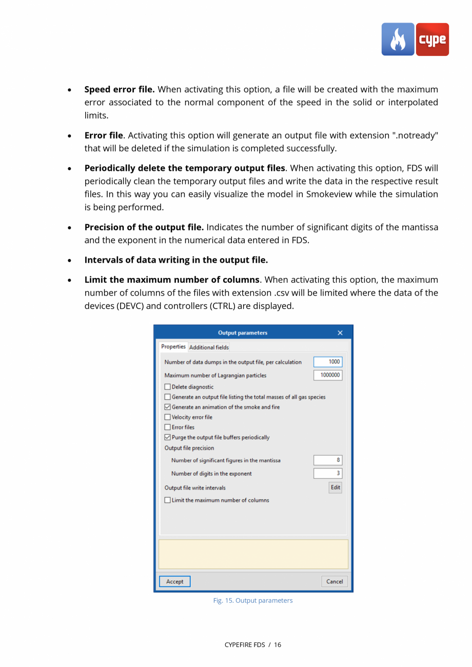 Pagina 15-CYPEFIRE FDS - Manual de utilizare CYPE Instructiuni montaj, utilizare Engleza o configure the...