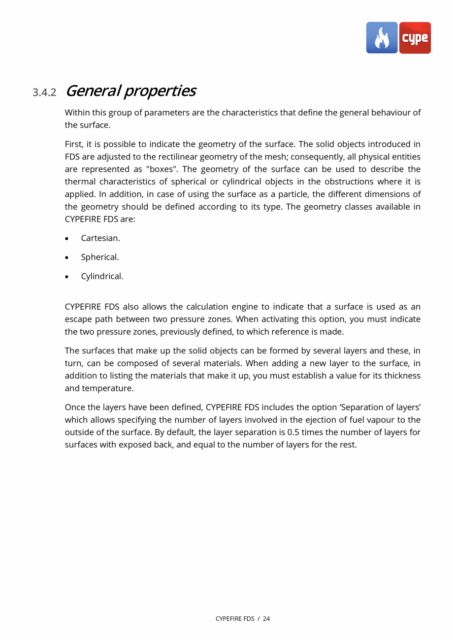 Pagina 23-CYPEFIRE FDS - Manual de utilizare CYPE Instructiuni montaj, utilizare Engleza  value of the...