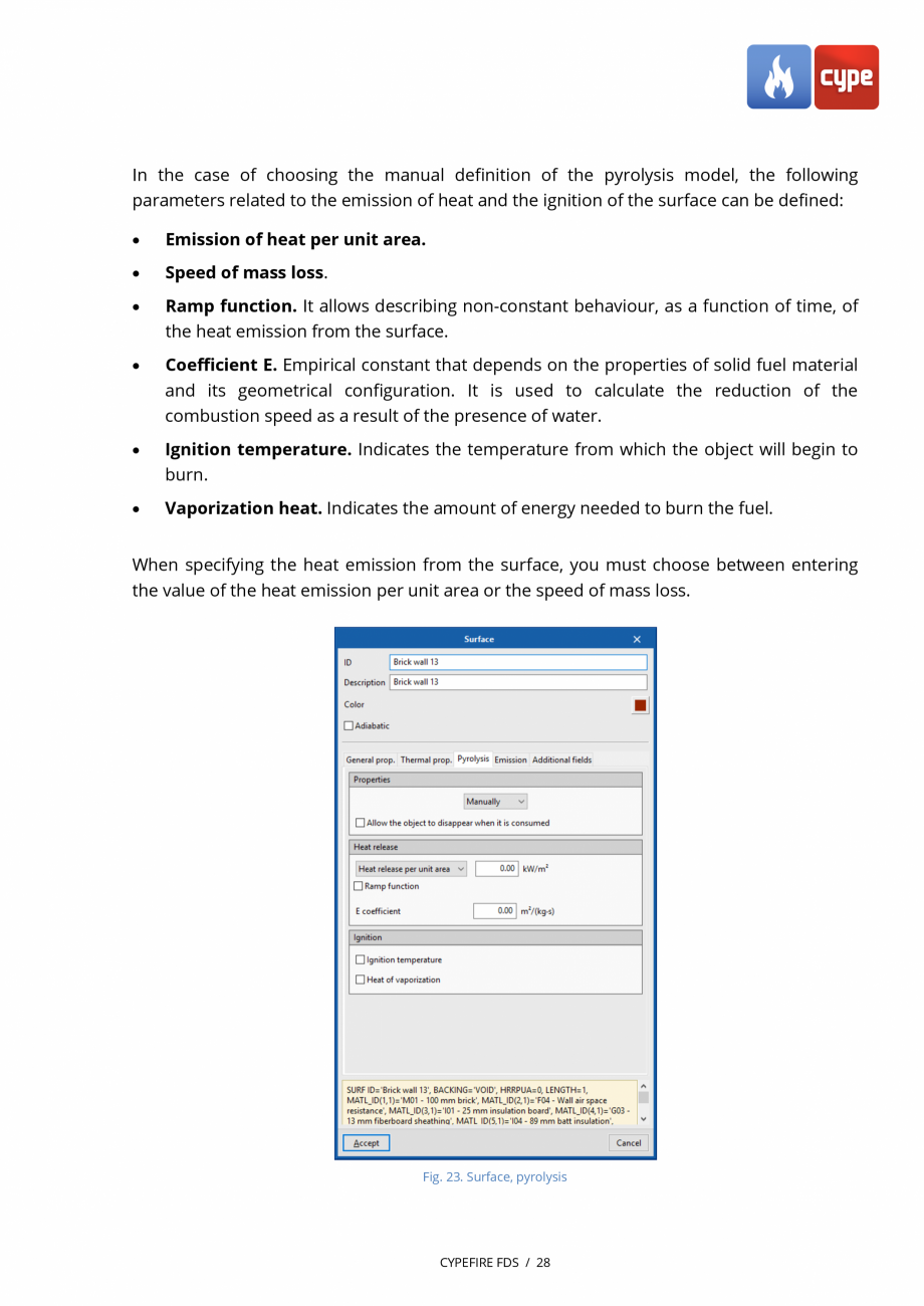Pagina 27-CYPEFIRE FDS - Manual de utilizare CYPE Instructiuni montaj, utilizare Engleza side in the limits of...