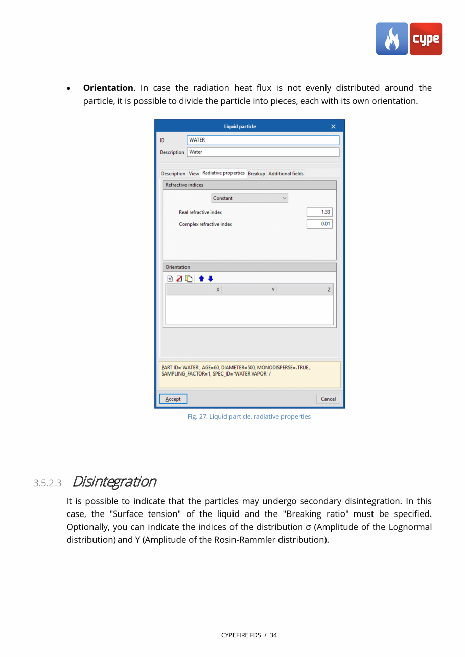 Pagina 33-CYPEFIRE FDS - Manual de utilizare CYPE Instructiuni montaj, utilizare Engleza  emission of heat and...