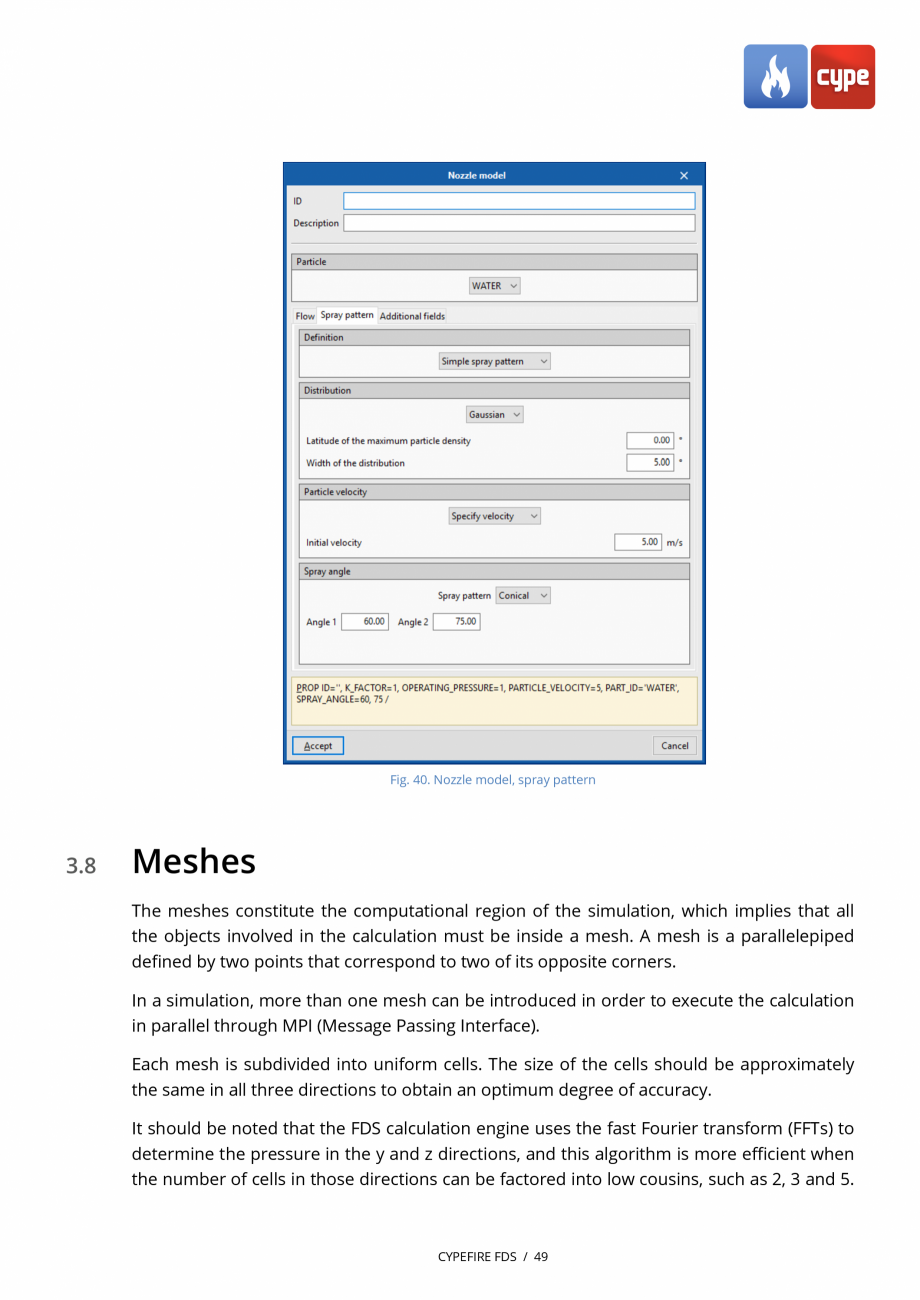 Pagina 49-CYPEFIRE FDS - Manual de utilizare CYPE Instructiuni montaj, utilizare Engleza se Time Index).
2.
...