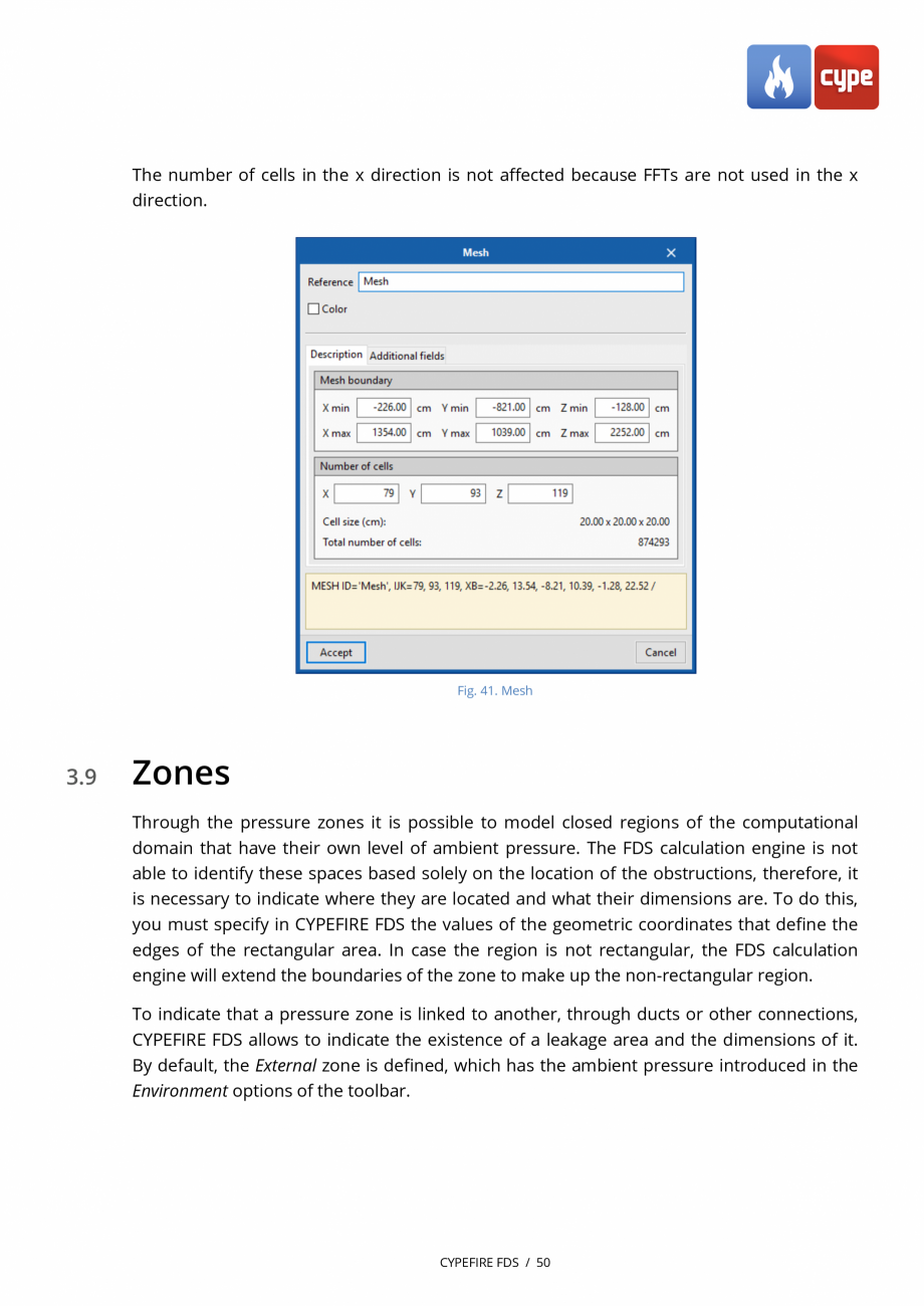 Pagina 50 - CYPEFIRE FDS - Manual de utilizare CYPE Instructiuni montaj, utilizare Engleza tor K...