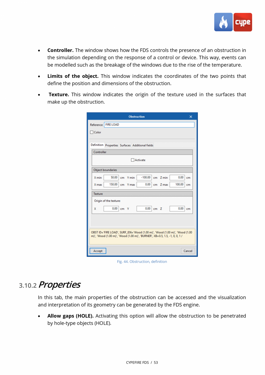 Pagina 53-CYPEFIRE FDS - Manual de utilizare CYPE Instructiuni montaj, utilizare Engleza sform (FFTs) to...