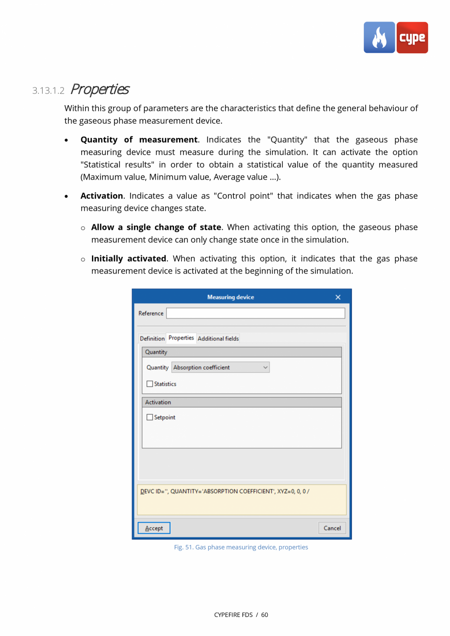 Pagina 60-CYPEFIRE FDS - Manual de utilizare CYPE Instructiuni montaj, utilizare Engleza of the vent can be...