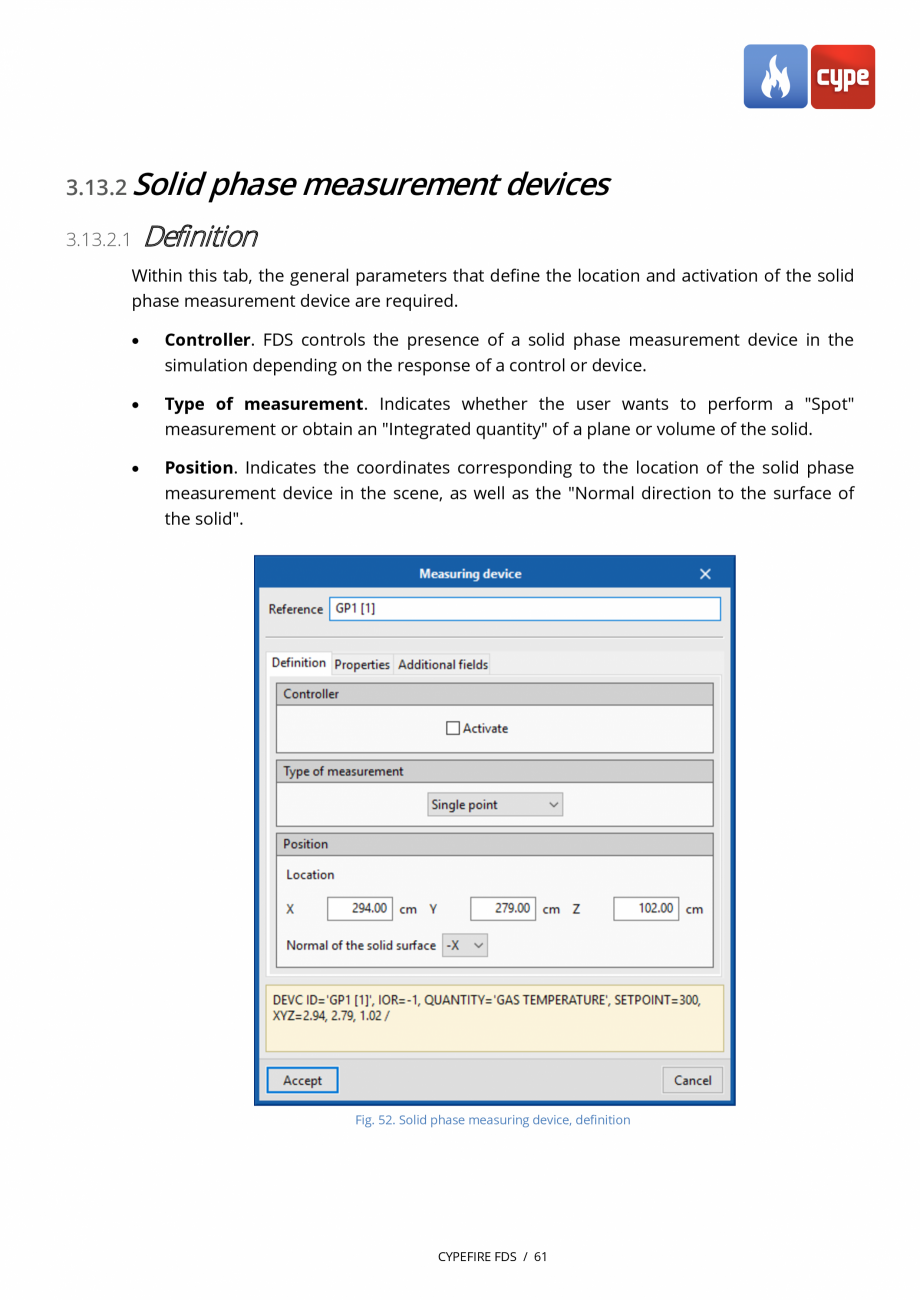 Pagina 61-CYPEFIRE FDS - Manual de utilizare CYPE Instructiuni montaj, utilizare Engleza ending on the...