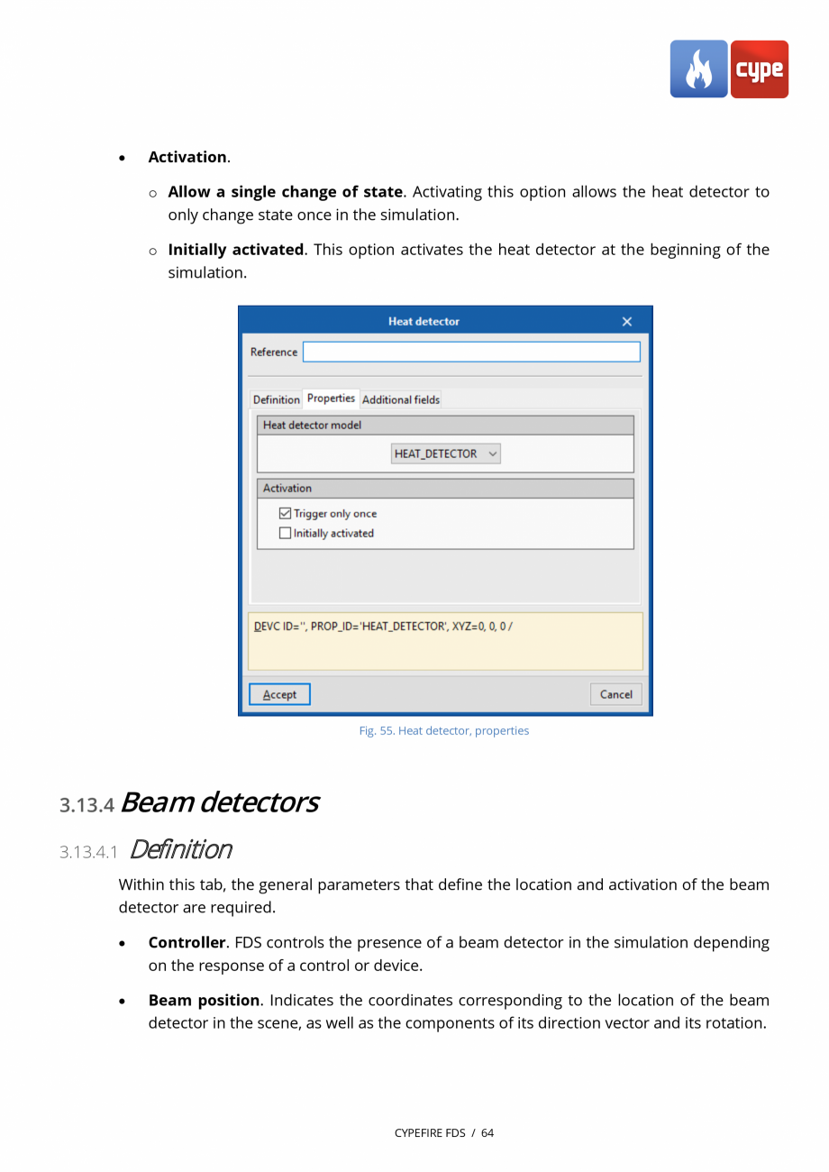 Pagina 64-CYPEFIRE FDS - Manual de utilizare CYPE Instructiuni montaj, utilizare Engleza ng of the simulation....