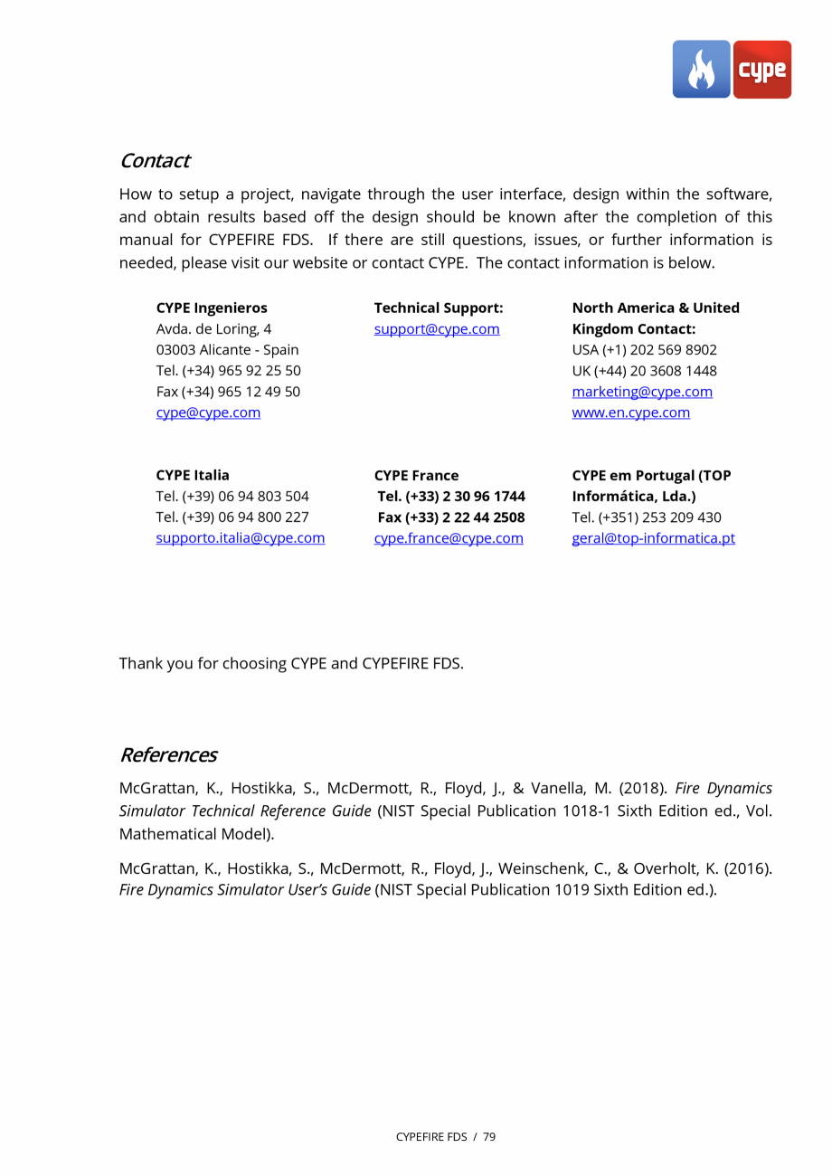 Pagina 79-CYPEFIRE FDS - Manual de utilizare CYPE Instructiuni montaj, utilizare Engleza meters

released,...