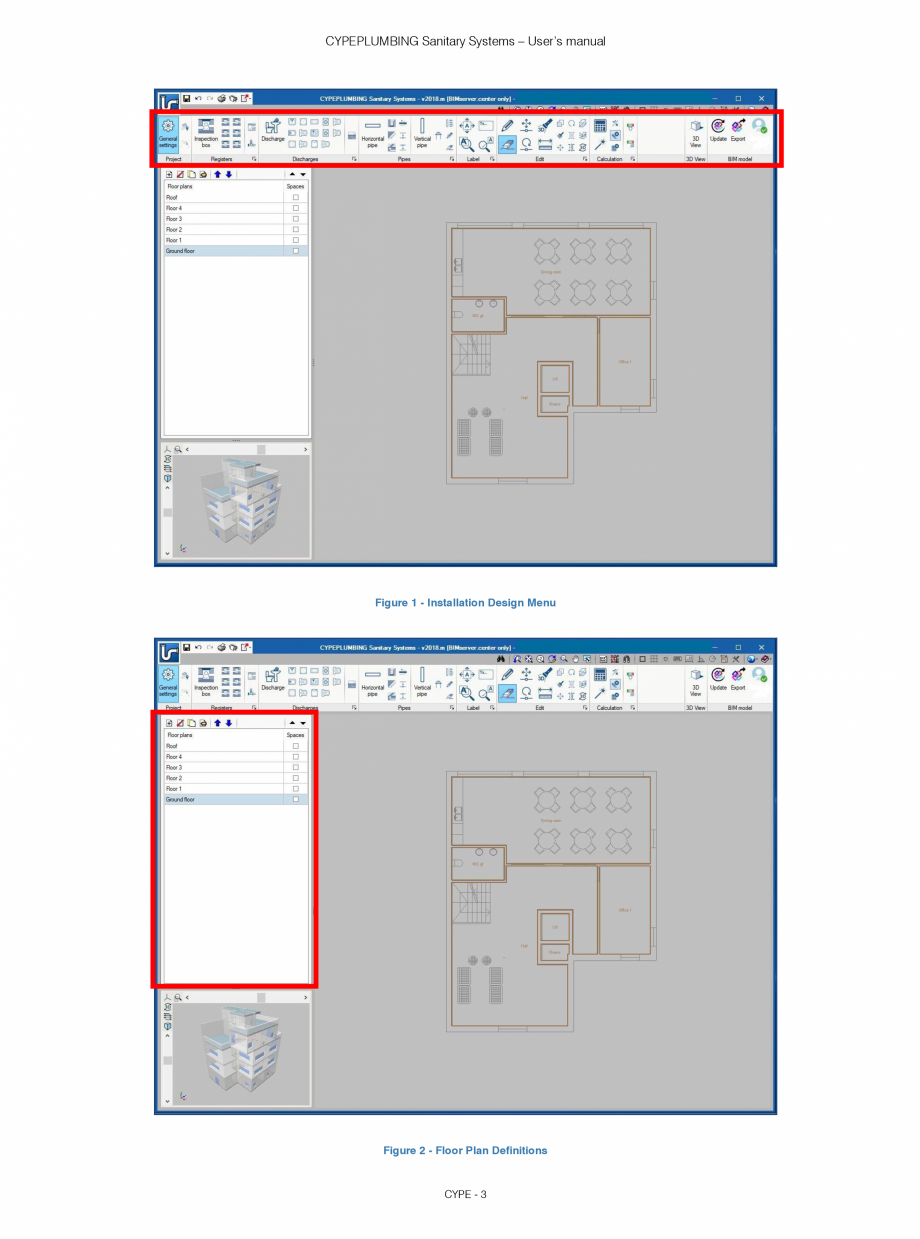 Pagina 3-CYPEPLUMBING Sanitary Systems - Manual de utilizare CYPE Instructiuni montaj, utilizare Engleza .......