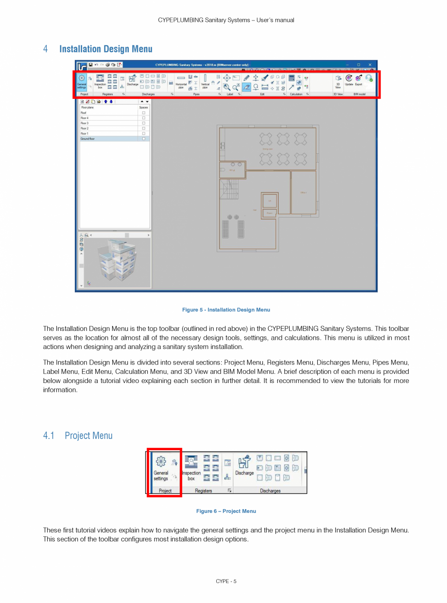 Pagina 5-CYPEPLUMBING Sanitary Systems - Manual de utilizare CYPE Instructiuni montaj, utilizare Engleza ned ...