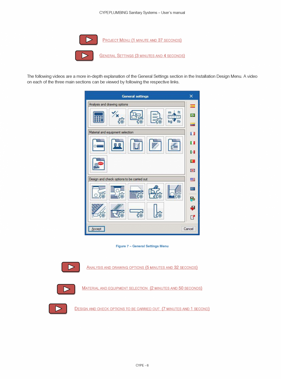Pagina 6-CYPEPLUMBING Sanitary Systems - Manual de utilizare CYPE Instructiuni montaj, utilizare Engleza l 3D...