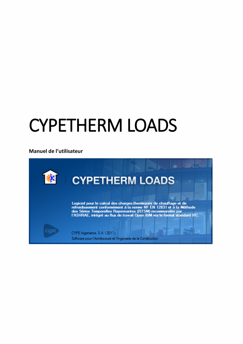 Pagina 1-CYPETHERM Loads - Manual de utilizare CYPE Instructiuni montaj, utilizare Engleza CYPETHERM LOADS...