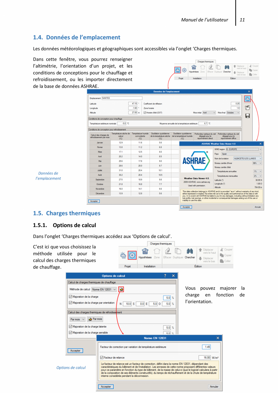 Pagina 11-CYPETHERM Loads - Manual de utilizare CYPE Instructiuni montaj, utilizare Engleza s valeurs...