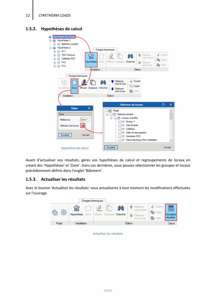 Pagina 12-CYPETHERM Loads - Manual de utilizare CYPE Instructiuni montaj, utilizare Engleza  de locaux’ pour...