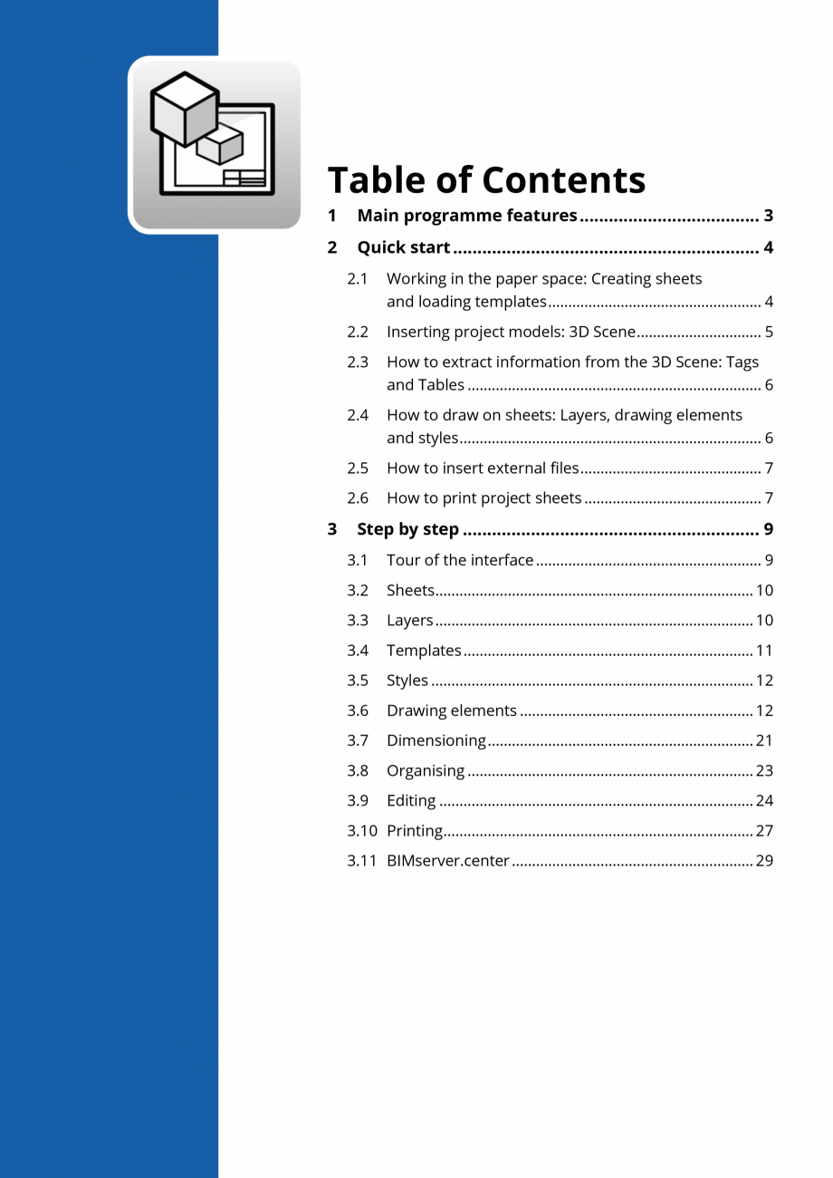 Pagina 2-Open BIM Layout - Manual de utilizare CYPE Instructiuni montaj, utilizare Engleza .....................