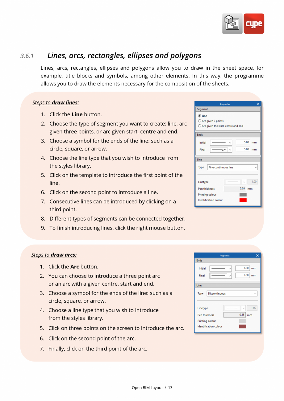 Pagina 13-Open BIM Layout - Manual de utilizare CYPE Instructiuni montaj, utilizare Engleza ge the project...