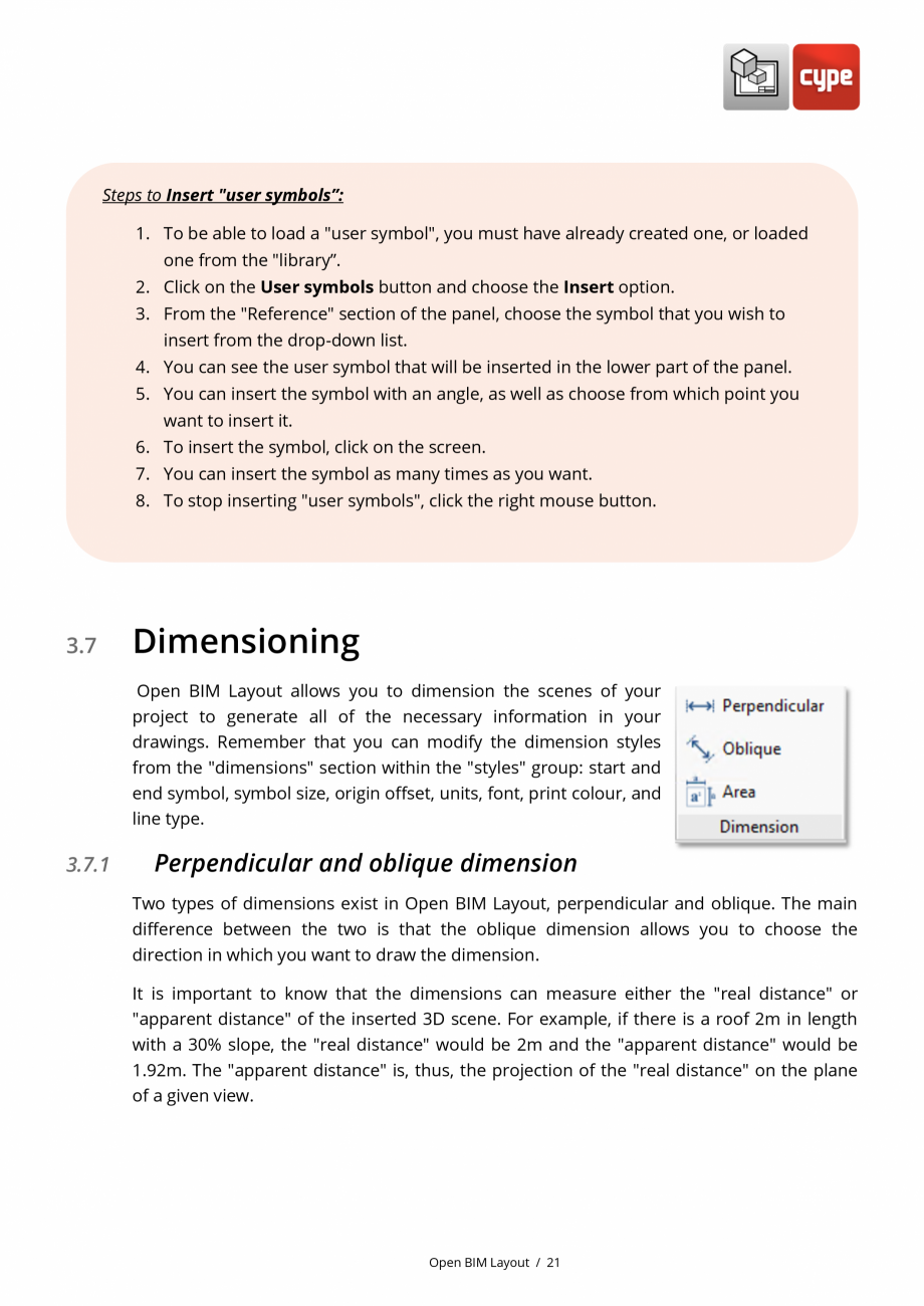 Pagina 21-Open BIM Layout - Manual de utilizare CYPE Instructiuni montaj, utilizare Engleza he scene inside of...